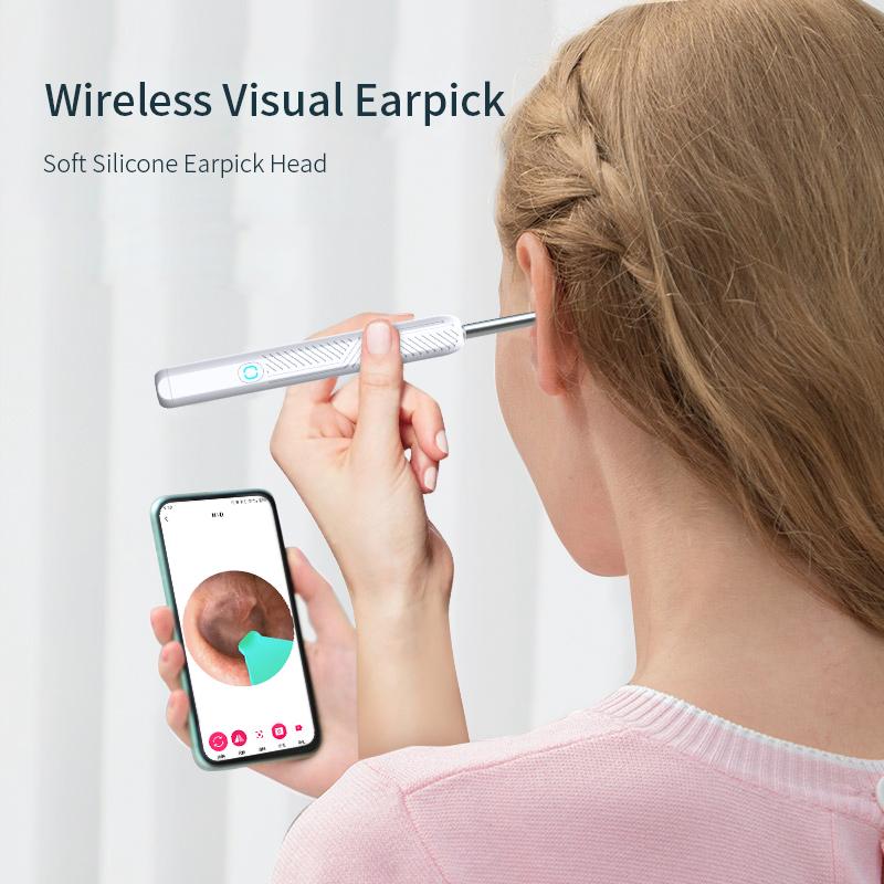 Ear Canal Cleaner with 8-Piece Ear Kit with 1080P Camera - Ear Camera for iOS and Android