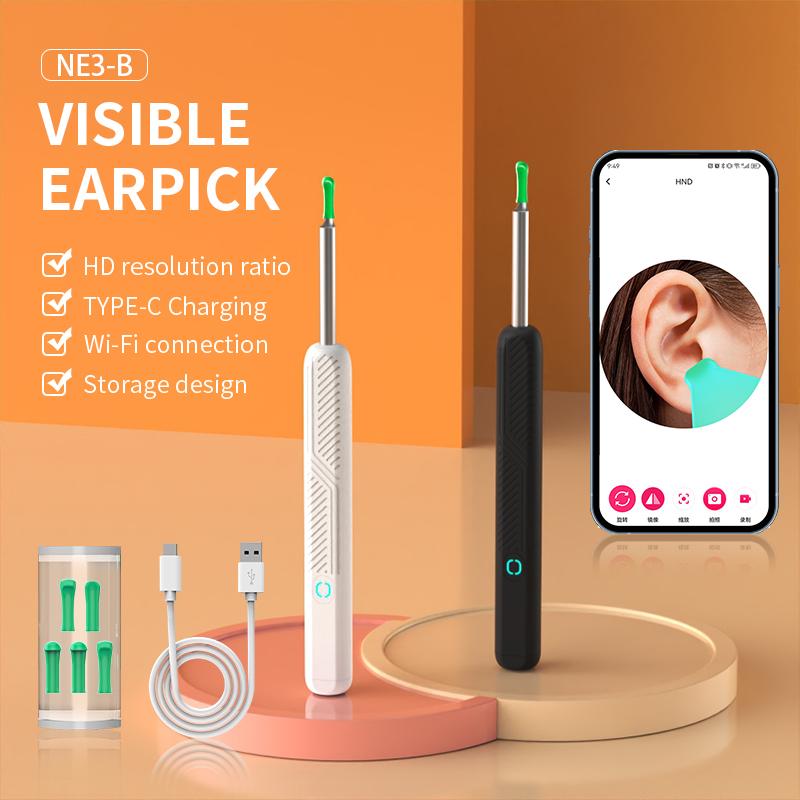 Ear Canal Cleaner with 8-Piece Ear Kit with 1080P Camera - Ear Camera for iOS and Android